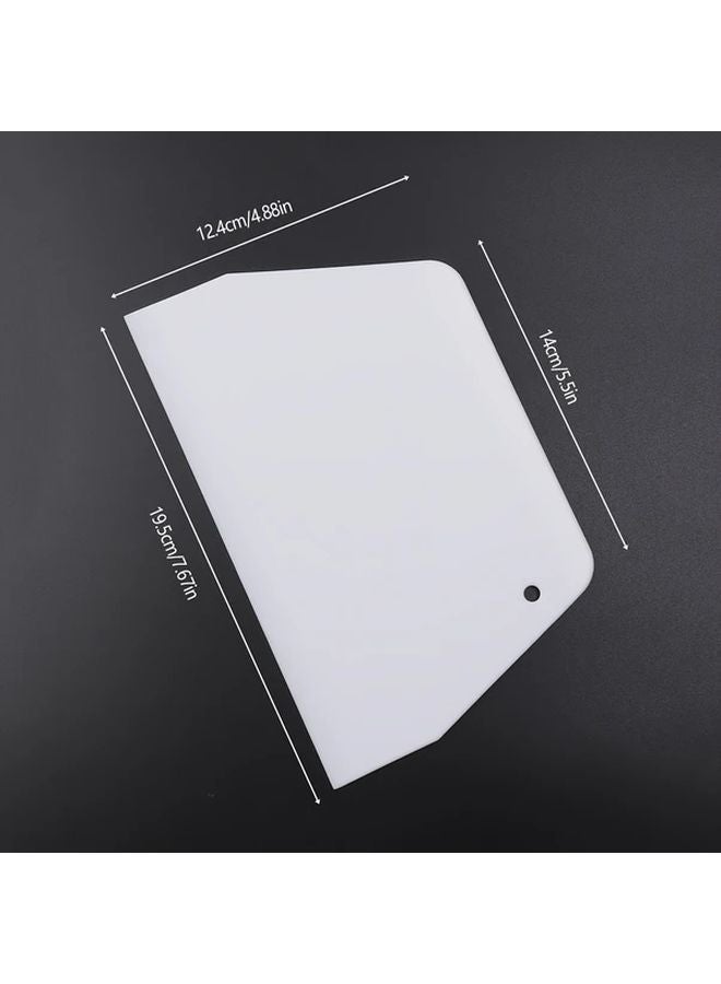 Green Plastic Scraper Cutter Trapezoidal Pan Spatula For Baking Cake Cream - Image 4